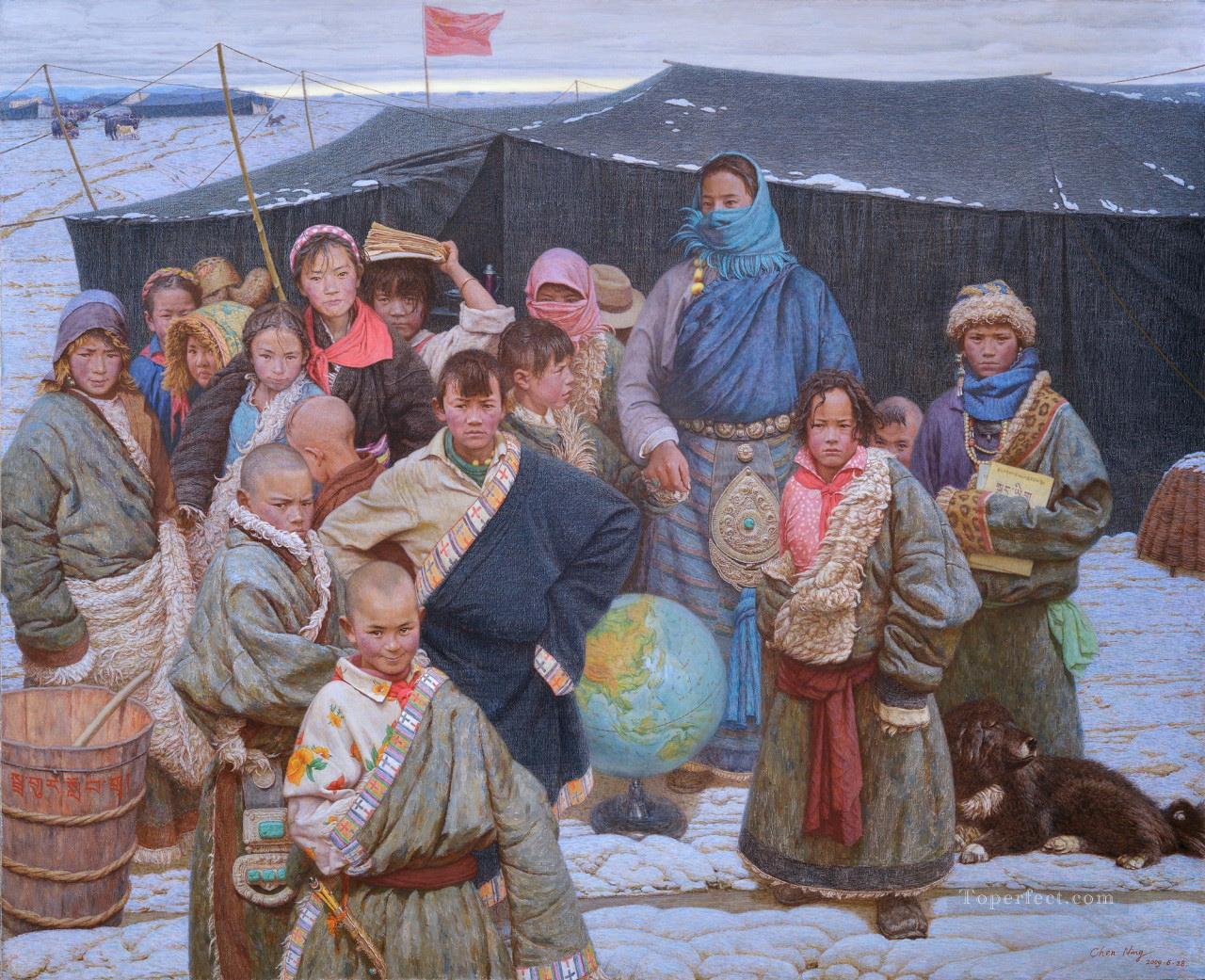 a market in Gahai Tibetan Oil Paintings